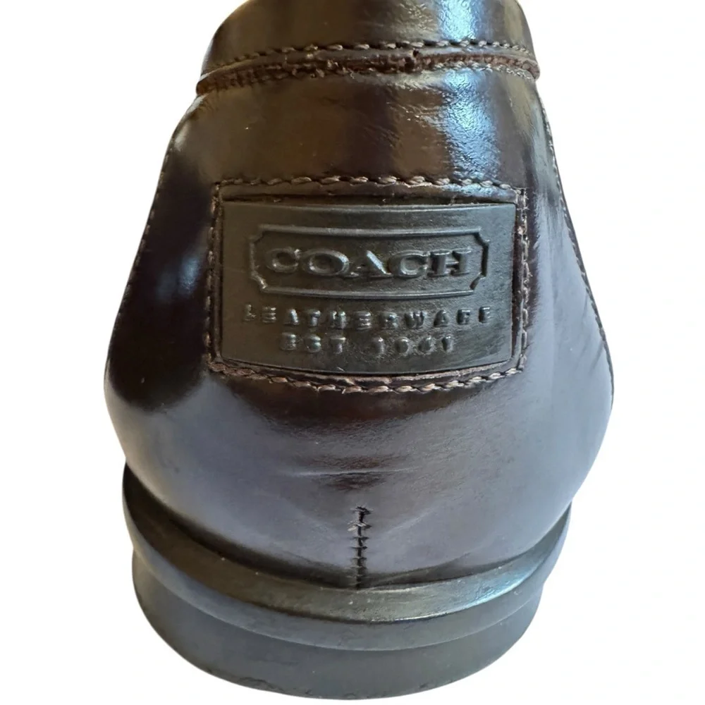 Coach Men’s Brown Leather Jerry Slip-On Loafers Made In Italy Size 11.5D